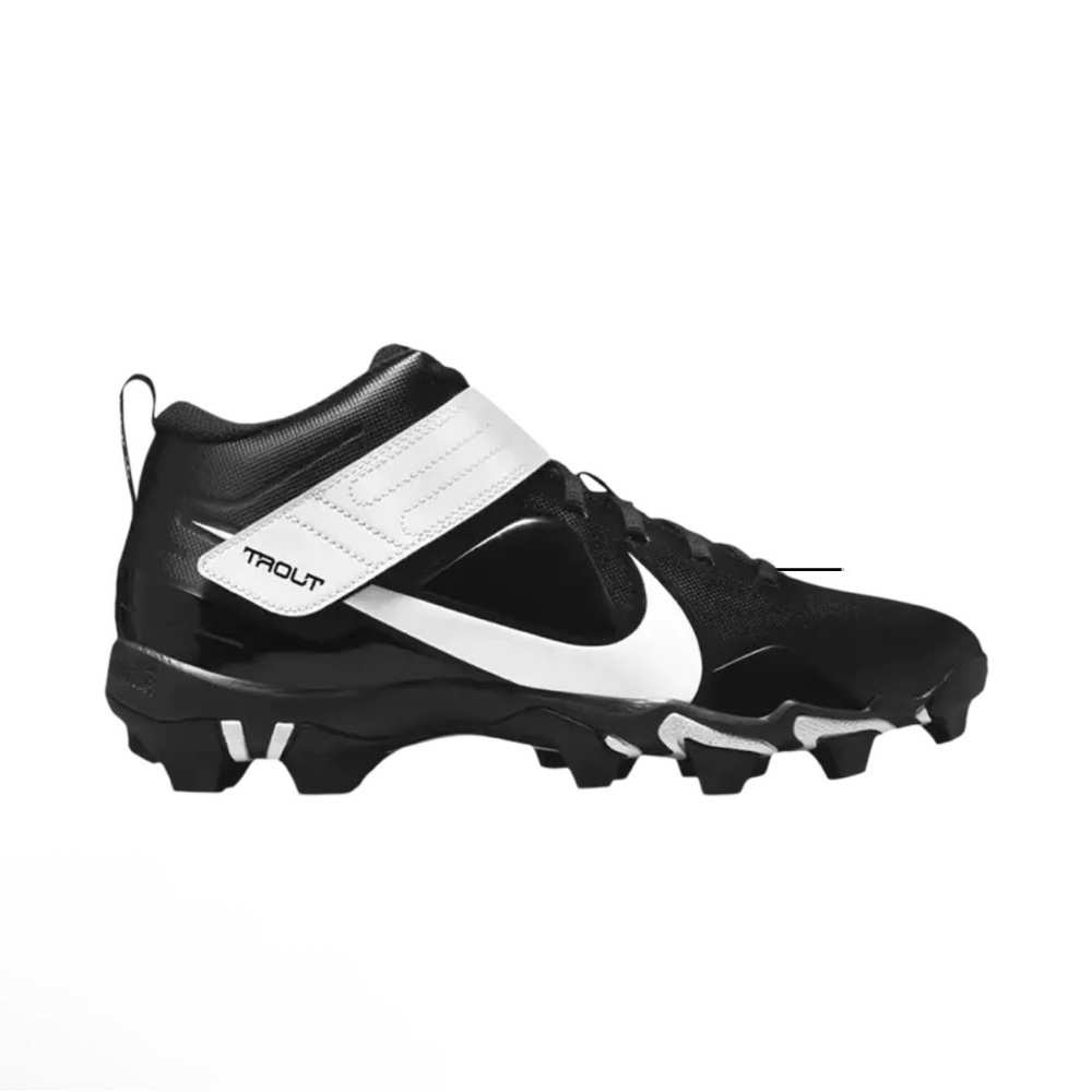 Nike Force Trout 7 Keystone Baseball Cleats Black White Colorway Sz 7.5